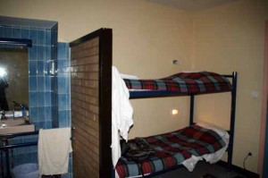 bunkbeds in a hostel in paris, france