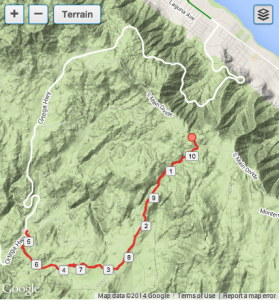 Map of the Morgan Trail Hike