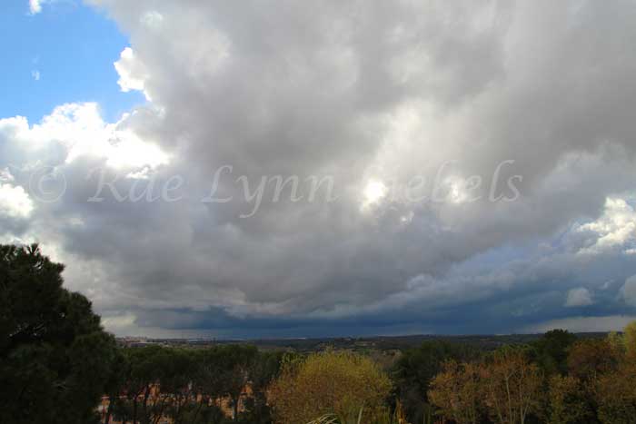 clouds in Madrid Spain