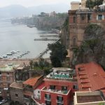 Cliffs on the sea in Sorrento, Italy