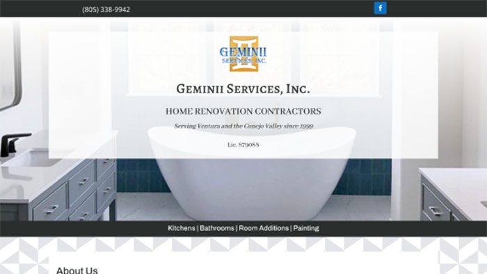 Gemini renovation website screenshot