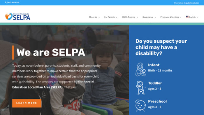 SELPA website screenshot