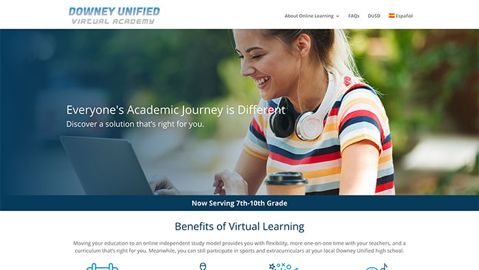 virtual academy website screenshot